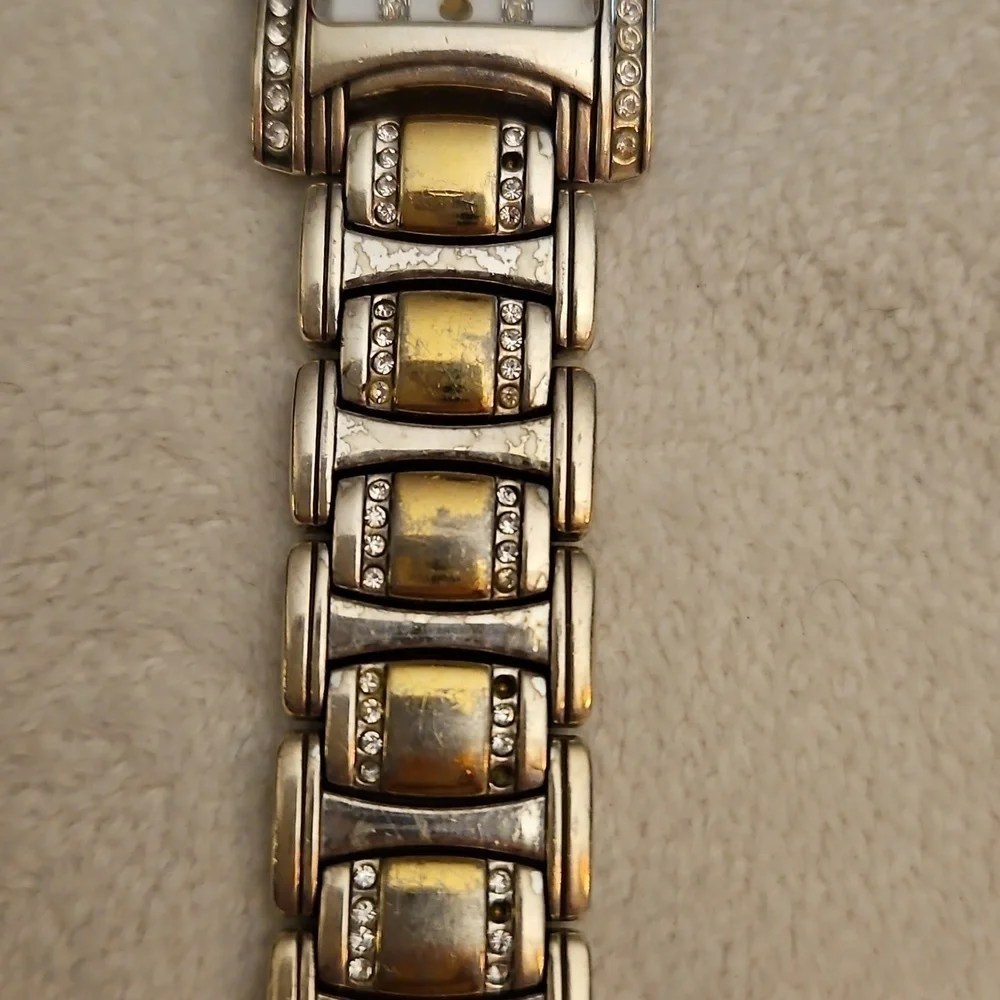 Vtg BRIGHTON 1990s Turin Silver and Gold Two-Tone Watch